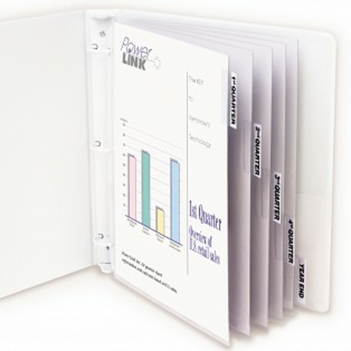 C-Line Products 05557 2 in. Sheet Protectors With Index Tabs, Clea