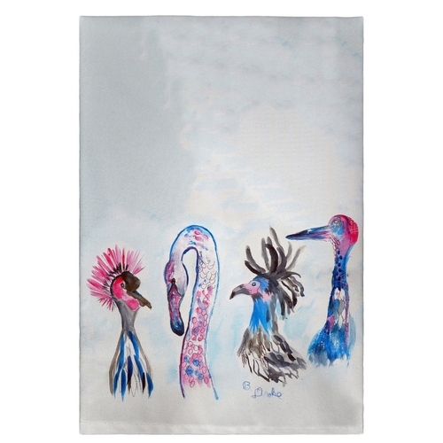 Betsy Drake GT829 20 x 20 in. Looney Birds Guest Towel