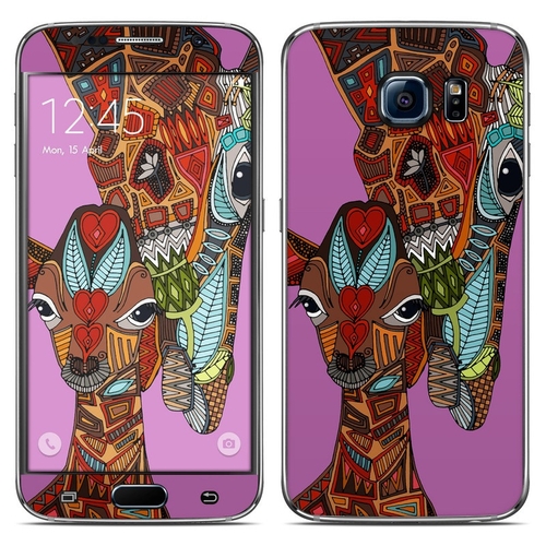 DecalGirl SGS6-GIRAFFELOVE Samsung Galaxy S6 Skin - Giraffe Love