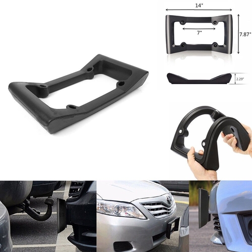 Car Auto Black Front Bumper Guard EVA License