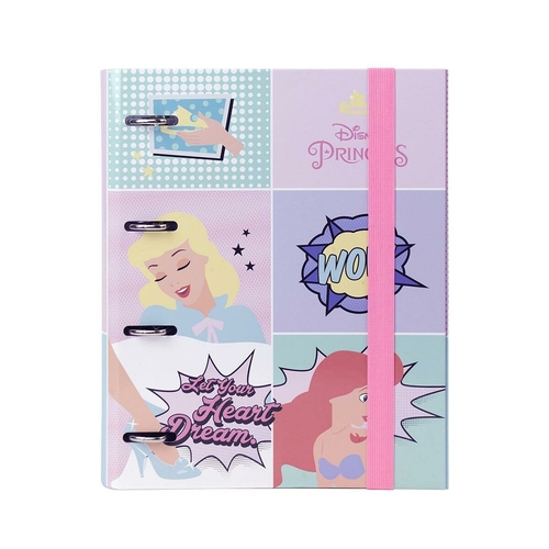 Ring binder Princesses Disney A4 Pink (26 x 32 x 4 cm)