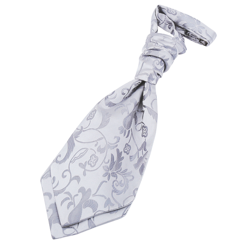 Passion Pre-Tied Ruche Cravat - Boys - Silver