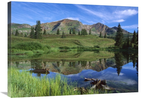 Global Gallery GCS-452075-2432-142 24 x 32 in. Ruby Peak Reflected in 