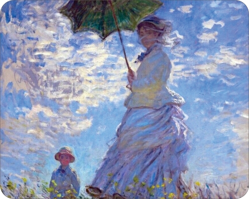 Painting Vintage Mouse  Monet - Woman With a Parasol