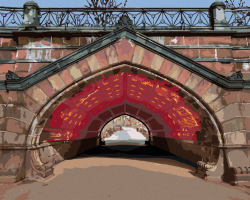 Paint by Numbers - RED ARCH AND BRIDGE (TED DAVIS)