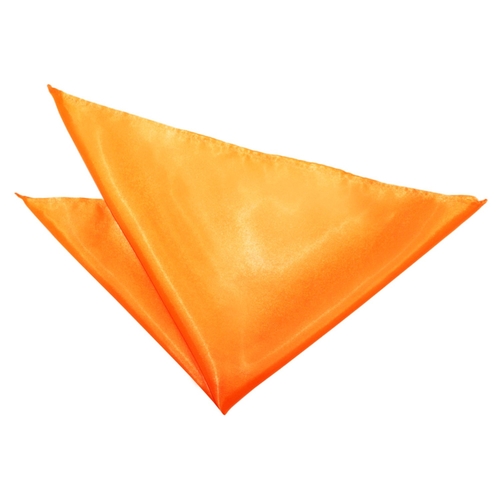 Plain Satin Handkerchief - Fluorescent Orange