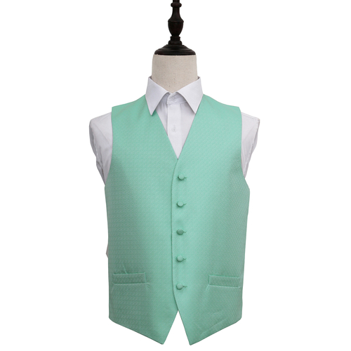 Greek Key Waistcoat - Mint Green, 40'