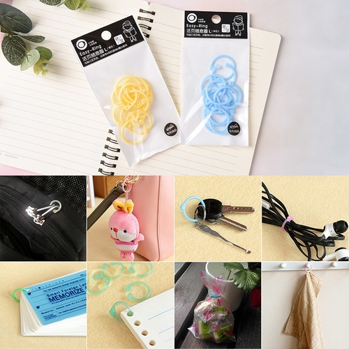 12 Pcs Simple Ring Paper Book Loose Leaf Binder