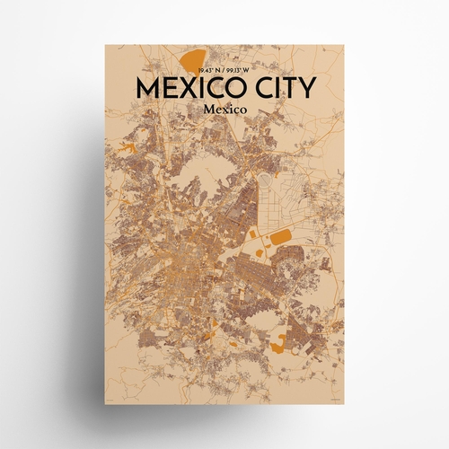 Mexico City City Map Poster