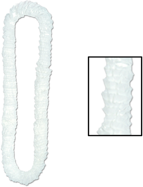 Soft-Twist Poly Leis - White #027W5