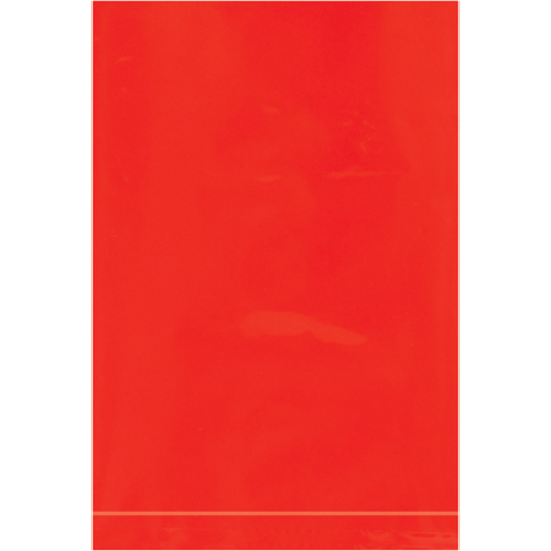 Box Partners PB390R 4 x 6 in. 2 Mil Red Flat Poly Bags - Pack of 1000