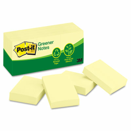 Sticky note Greener Notes 653-RP-YW Recycled Notes- 1-1/2 x 2- Canary 
