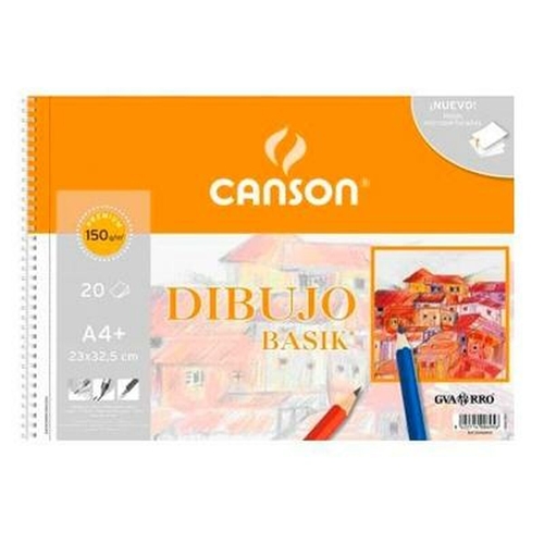 Drawing pad Canson Basik Smooth Micro perforated 150 g 20 Sheets
