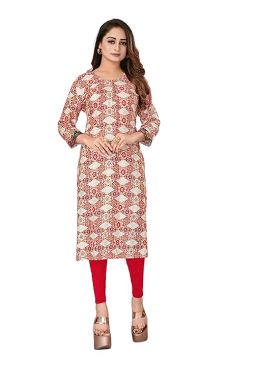 Cotton Slub Printed Double Layer Kurti