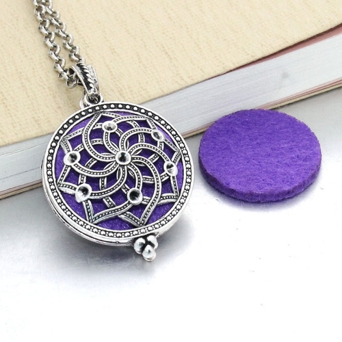 Hollow Necklace Aromatherapy Locket Essential Oils