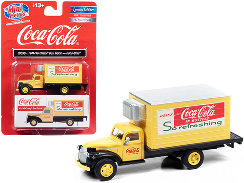 1941-1946 Chevrolet Box Truck Yellow \Coca-Cola\" 1/87 (HO) Scale