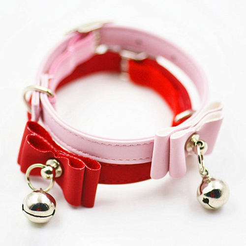 Bowtie Dog Cat Safety Collar Elastic With Bell