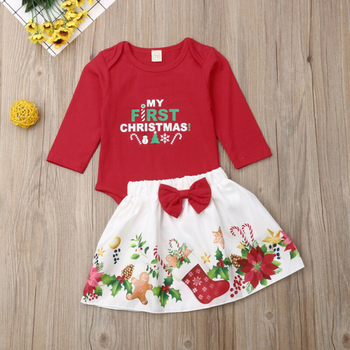 Pudcoco Autumn 2019 Christmas Print Newborn kids