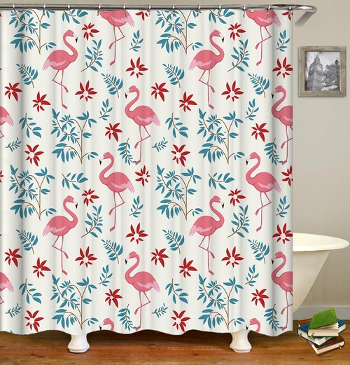 Flamingo Pattern Shower Curtain