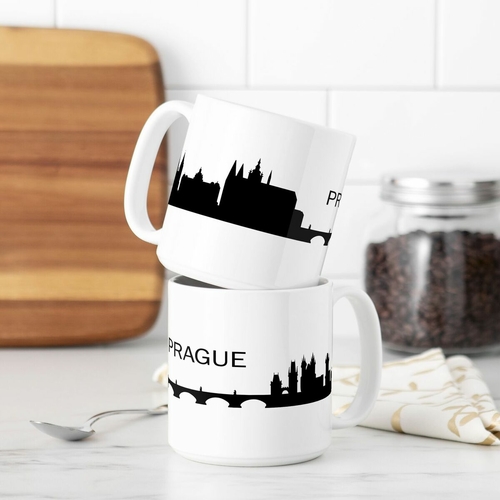 Cathys Concepts PGU-3900ST 20 oz Prague Cityscape Coffee Mugs