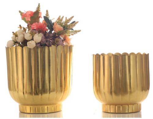 Coral Gold Planters