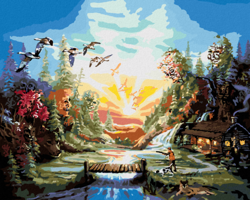 Zuty - Paint by Numbers - THANKSGIVING LANDSCAPE (D. RUSTY RUST),