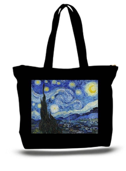 Starry Night Van Gogh Large Tote Grocery & Stuff Bag