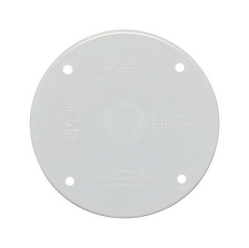 Sigma Electric 14170WH White Round Blank Box Cover