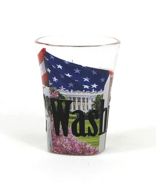 Americaware SGWDC03 Washington DC Full Color  Etched  Shot Glass