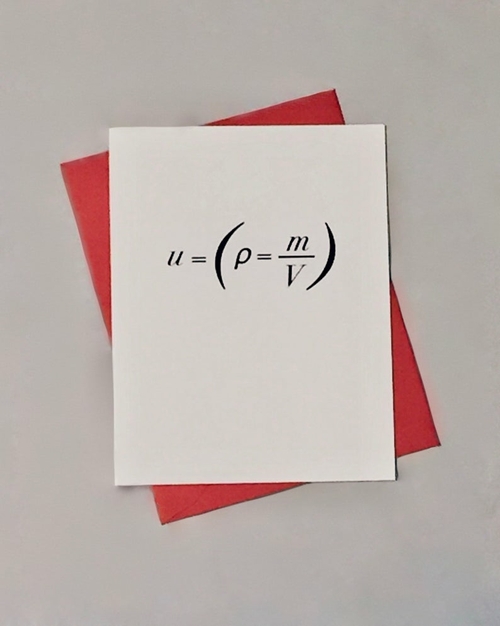 You're My Density Positively Awesome Math Card