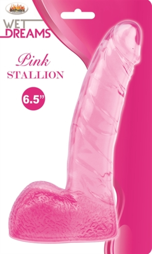 Wet Dreams Stallion Dildo With Balls - Pink