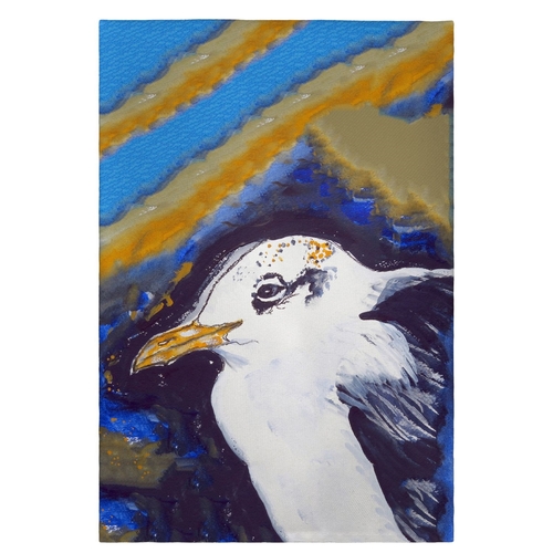 Betsy Drake GT295 Gull Portrait Left Guest Towel - 20 x 20 in.