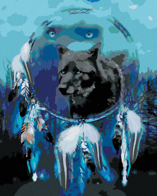 Zuty - Paint by Numbers â€“ WOLF AND A DREAMCATCHER II (CAROL