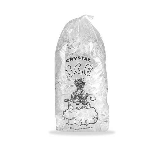 Pack of 500 Drawstring Ice Bags 12 x 18. Pure Ice Printed Bags 12x18.