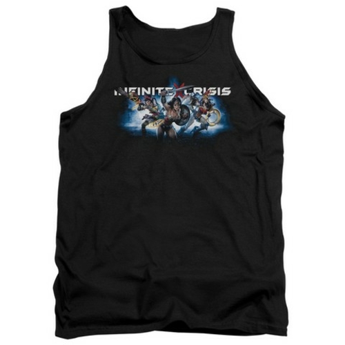 Main Trevco Infinite Crisis-Ic Blue Adult Tank Top- Black - 2X image