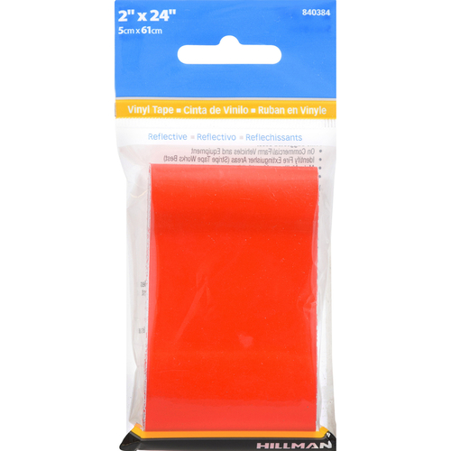 Hillman 5028403 2 x 24 in. Reflective Safety Tape, Red - Pack of 5