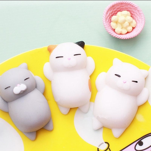 Squishy 3D Sleeping Stickers Sleepy Cat Bear