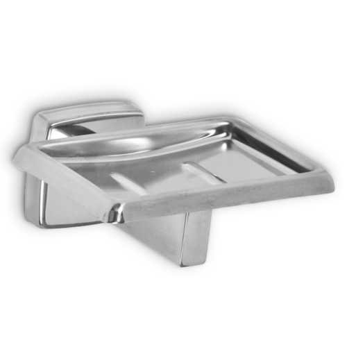 AJW UX121-SF Satin Soap Dish Without Drainage Holes - Surface Mounted