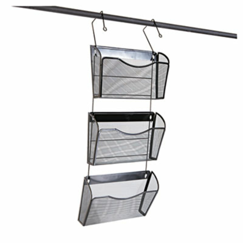 Universal 20011 Mesh Three-Pack Wall Files with Hanger- Letter- Black