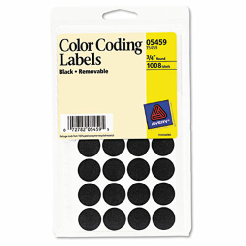 Avery 05459 Removable Self-Adhesive Color-Coding Labels- 3/4in dia- Bl