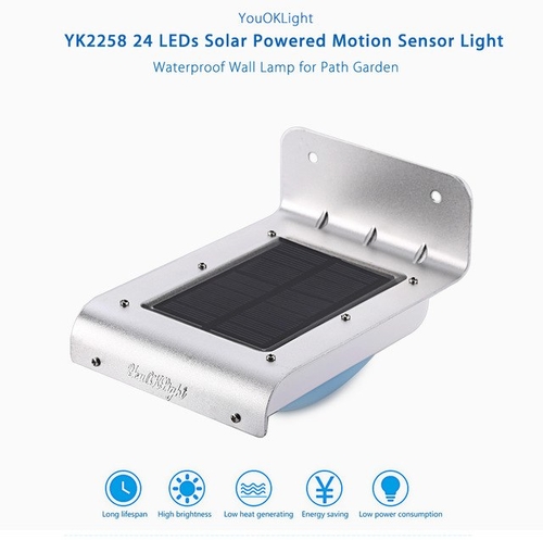 YouOKLight Solar Light 24 Leds Solar Powered