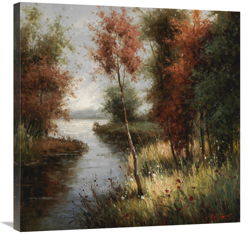 Global Gallery GCS-132518-3030-142 30 x 30 in. River Banks First Ray A