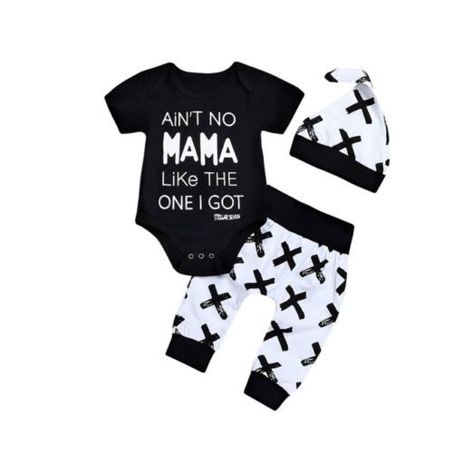 Newborn Baby Boy Mama Short Sleeve Tops