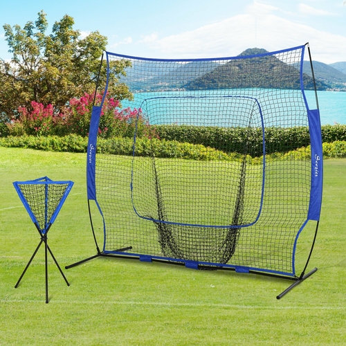 Soozier 7x7.5ft Portable Baseball Net Set of 2 w/Collector and Storage