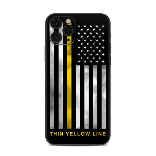 DecalGirl AIP11P-THINYLINE Apple iPhone 11 Pro Skin - Thin Yellow Line