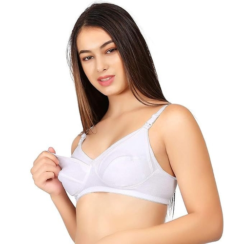 Women's Cotton Hosiery Non Padded Non Wired Maternity/Feeding Bra