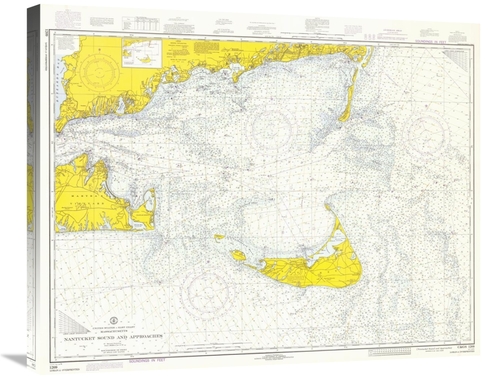 Global Gallery GCS-450521-30-142 30 in. Nautical Chart - Nantucket Sou