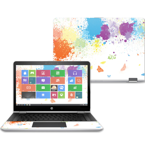Mightyskins HPPX360143-Splash Of Color 14 in. Skin Decal Wrap for HP P