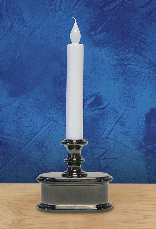 Celebrations 9737172 No Scent Polished Nickel Auto Sensor Candle, 