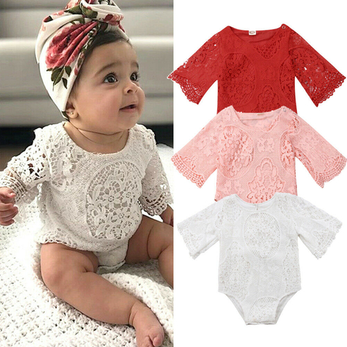 Summer Toddler Baby Girl Bodysuits Clothes Lace